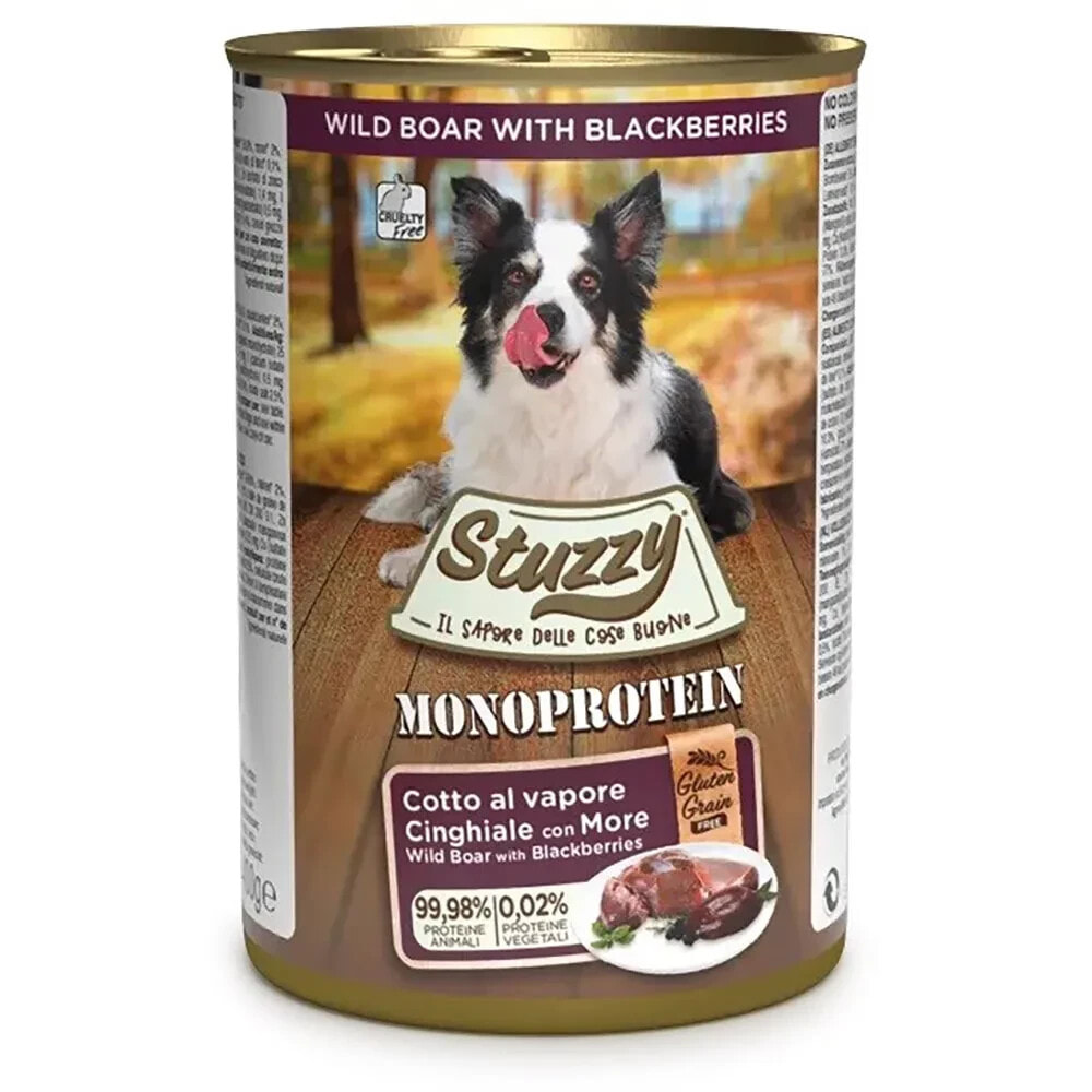 STUZZY Monoprotein wild boar wet dog food 400g