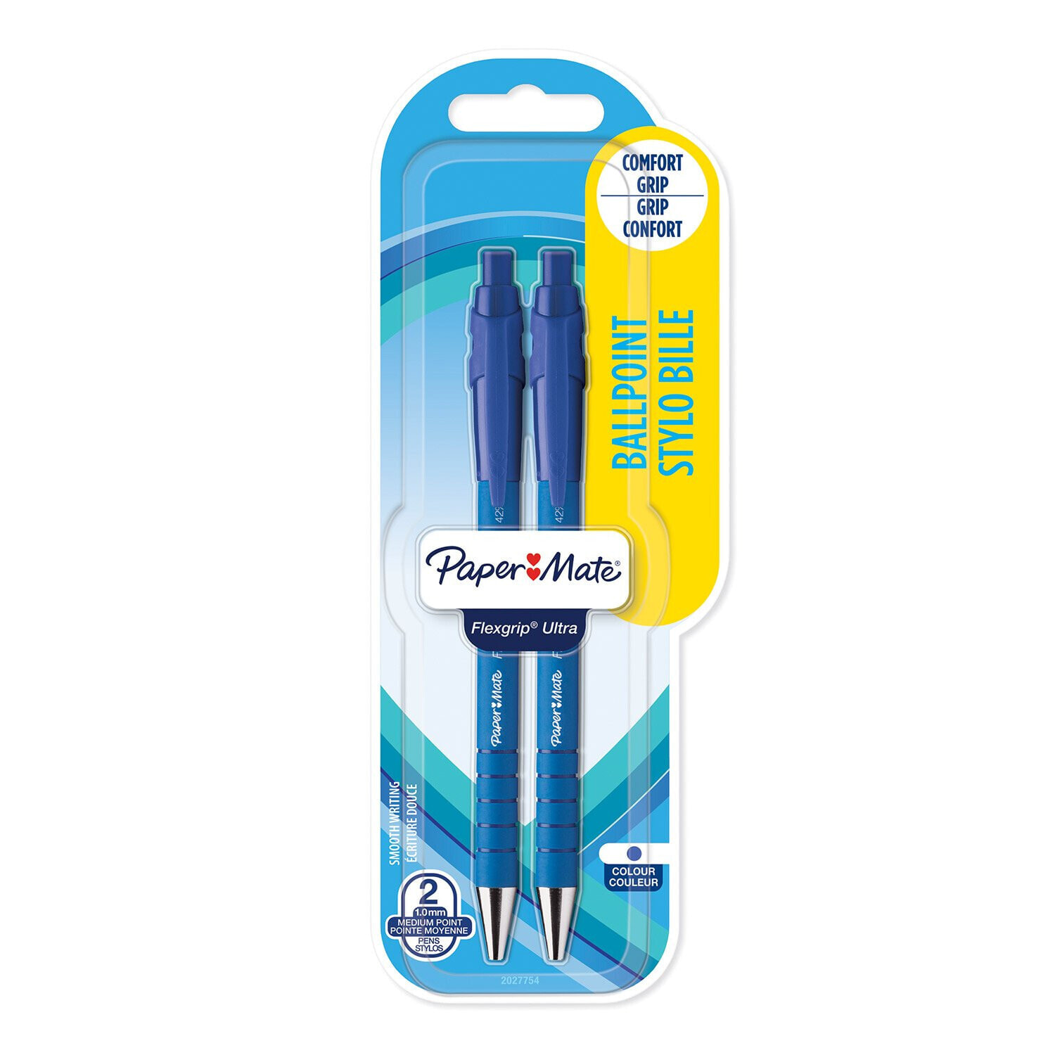 Paper Mate Kugelschreiber Flexgrip Ultra RT M 2er blau Blister