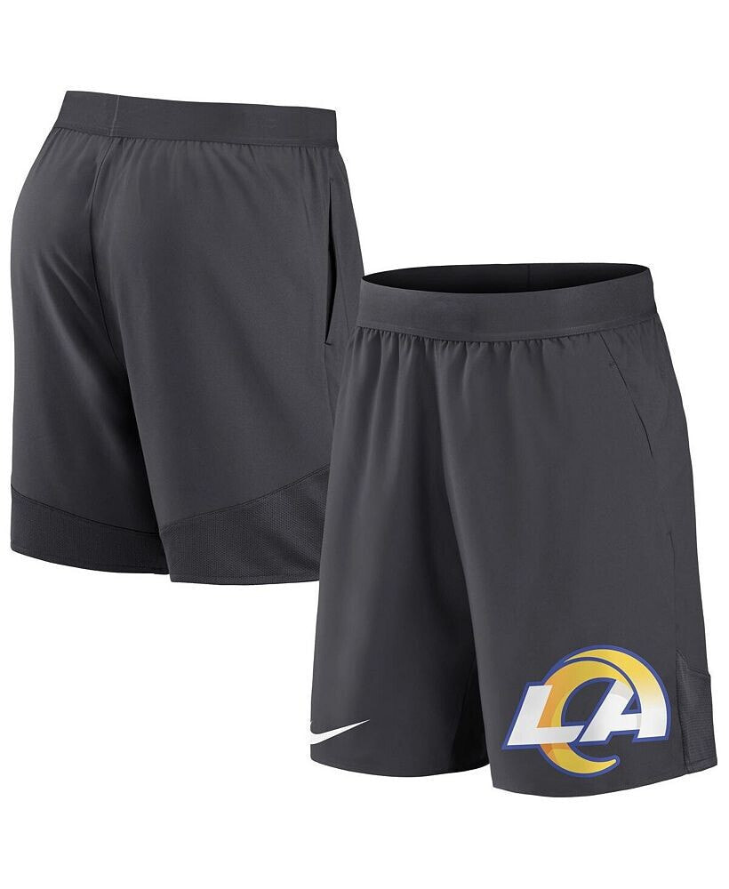 Nike men's Anthracite Los Angeles Rams Stretch Performance Shorts