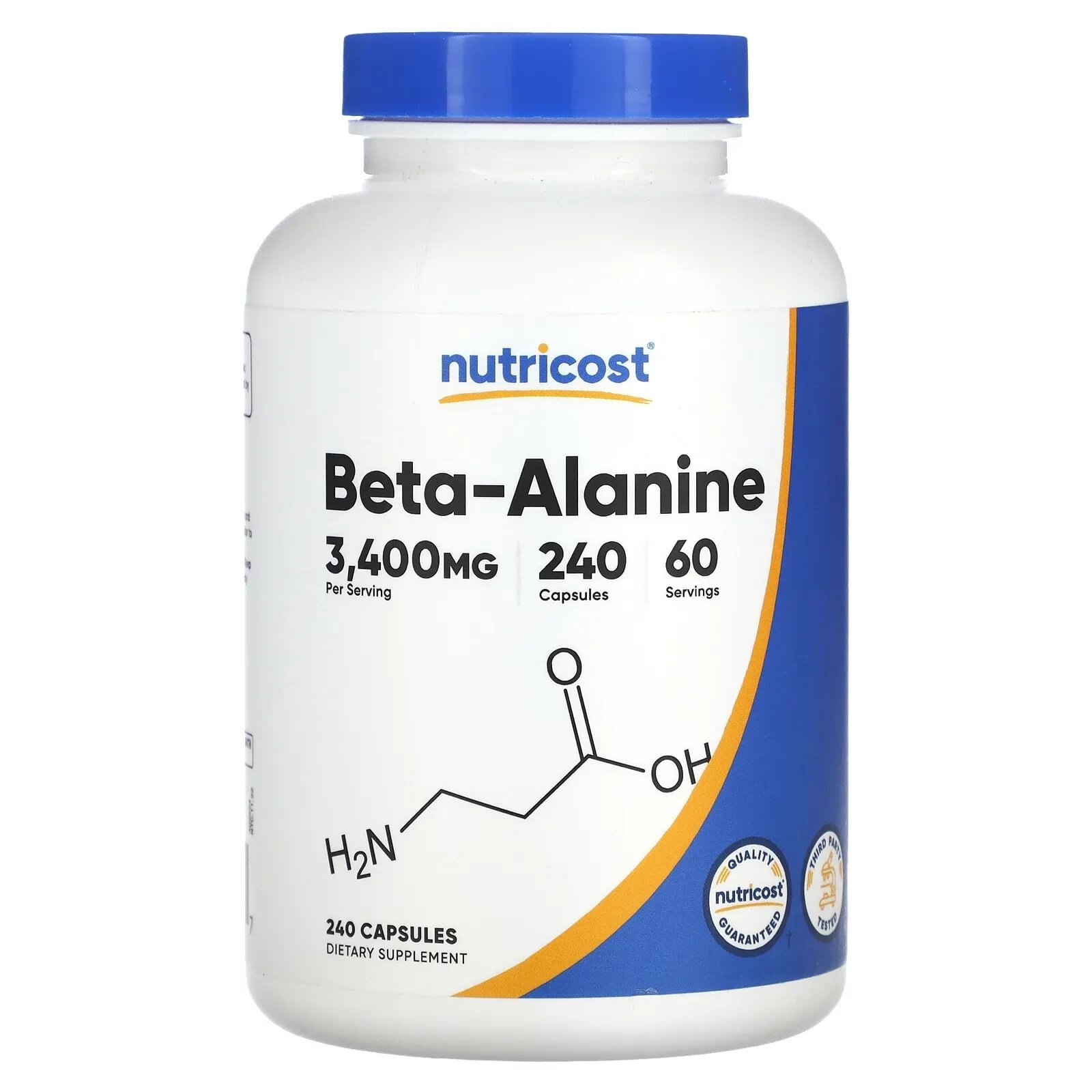 Beta-Alanine, 3,400 mg, 240 Capsules (850 mg per Capsule)