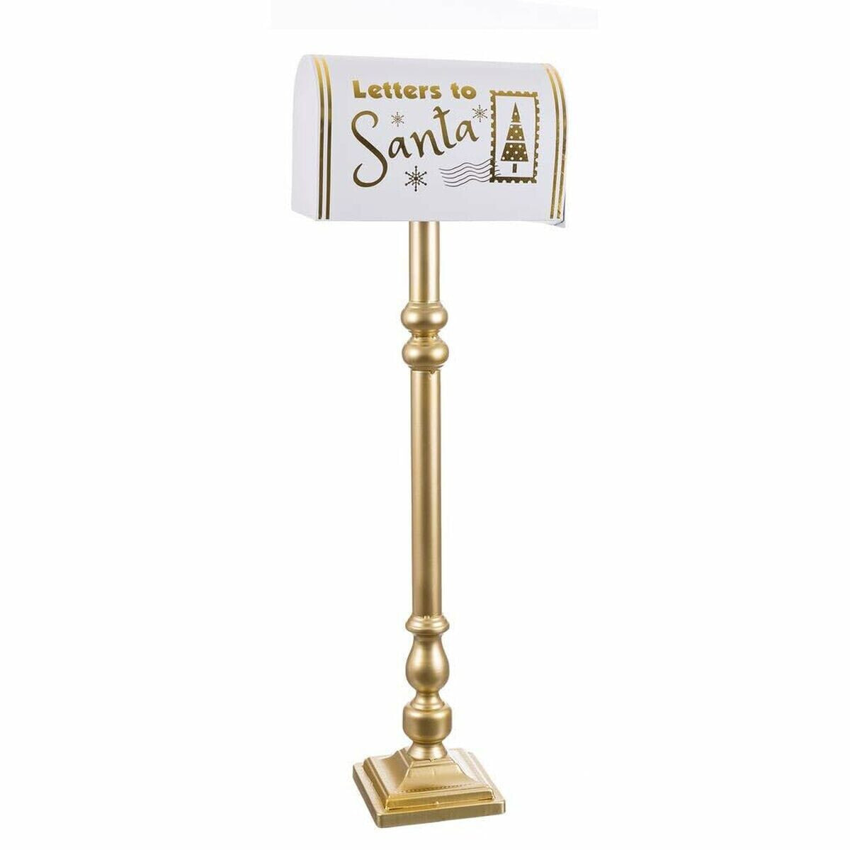 Christmas bauble White Golden Metal Letterbox 33 x 18 x 100,5 cm