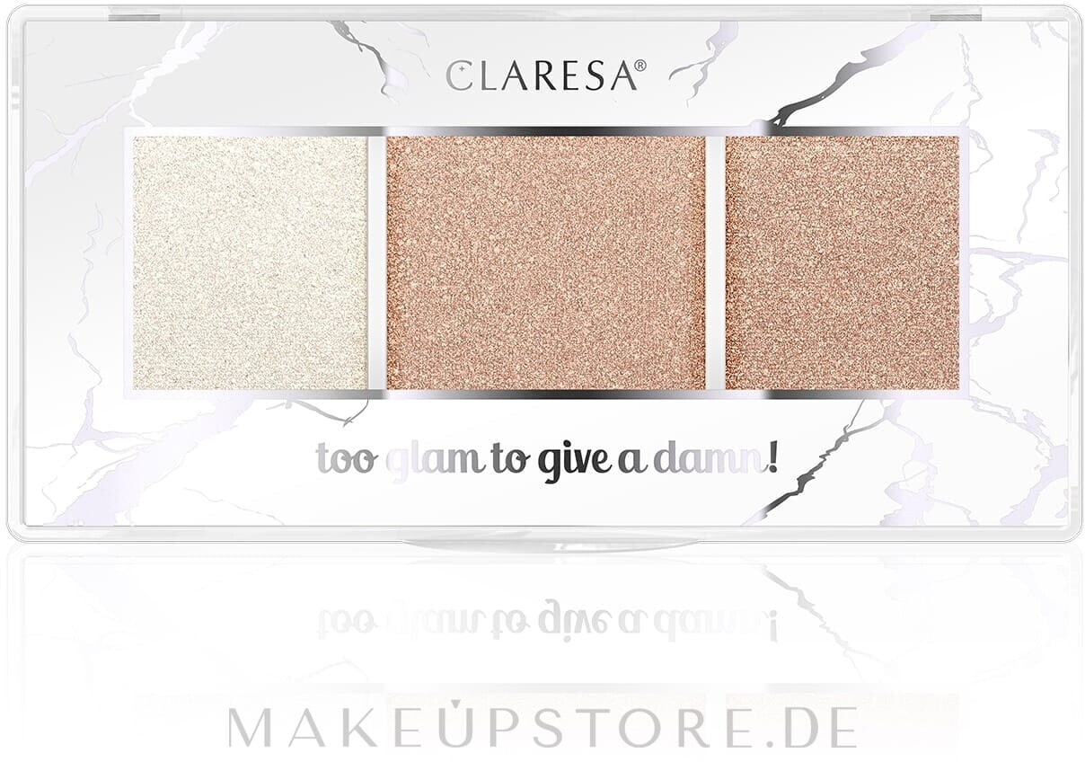 Highlighter-Palette für das Gesicht - Claresa Too Glam To Give A Damn Highlighter Palette