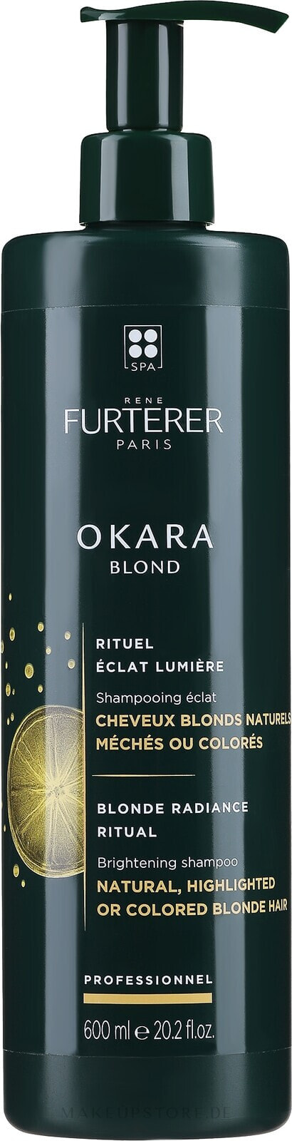 Aufhellendes Shampoo für blondes Haar - Rene Furterer Okara Blond Blonde Radiance Ritual Brightening Shampoo