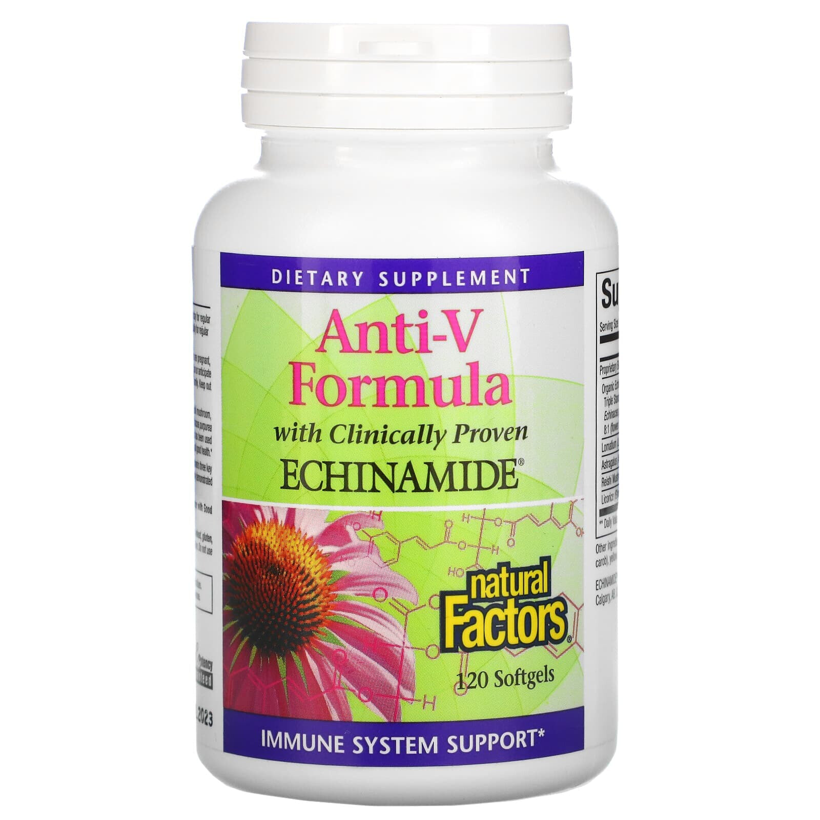 Anti-V Formula, with Clinically Proven Echinamide, 60 Softgels
