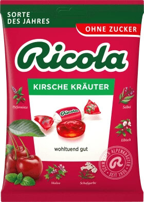 Bonbon, Kirsche Kräuter, zuckerfrei, 75 g