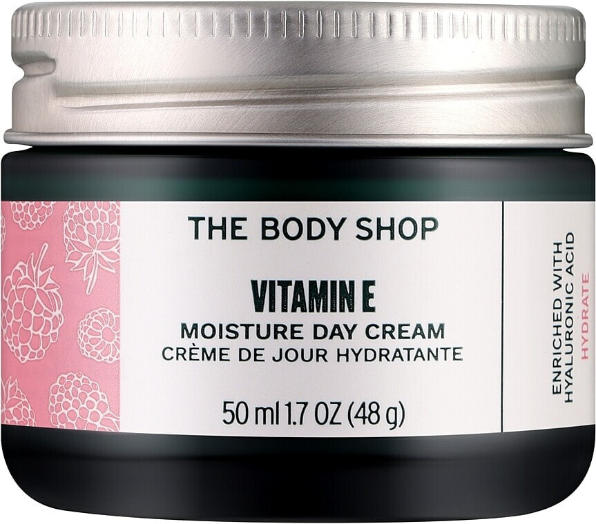 Feuchtigkeitsspendende Tagescreme für das Gesicht mit Vitamin E - The Body Shop Vitamin E Moisture Day Cream (Einmachglas)