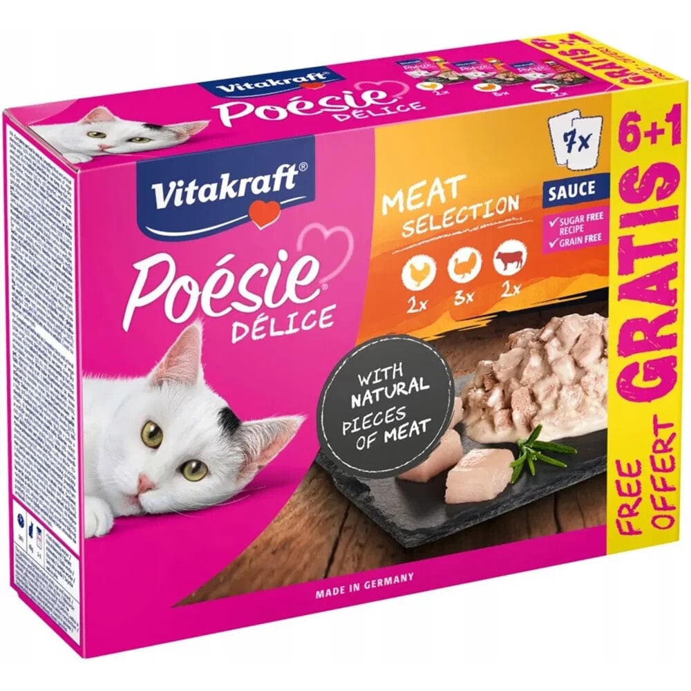 VITAKRAFT Poésie delice meat selection 6 + 1x85g wet cat food