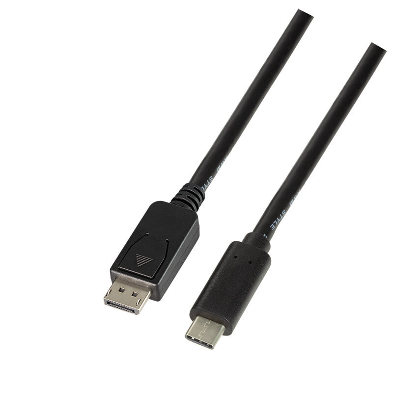 LogiLink UA0335 видео кабель адаптер 1,8 m USB Type-C DisplayPort Черный