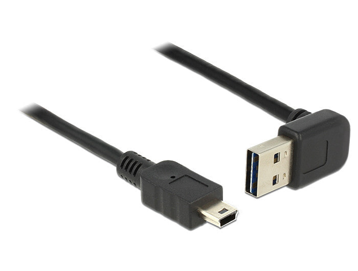 DeLOCK 2m, USB 2.0-A - USB 2.0 mini USB кабель USB A Mini-USB B Черный 83544