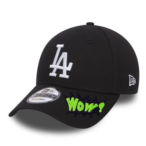 Мужская бейсболка черная с логотипом New Era 9FORTY MLB Los Angeles Dodgers Custom WOW - 11405493
