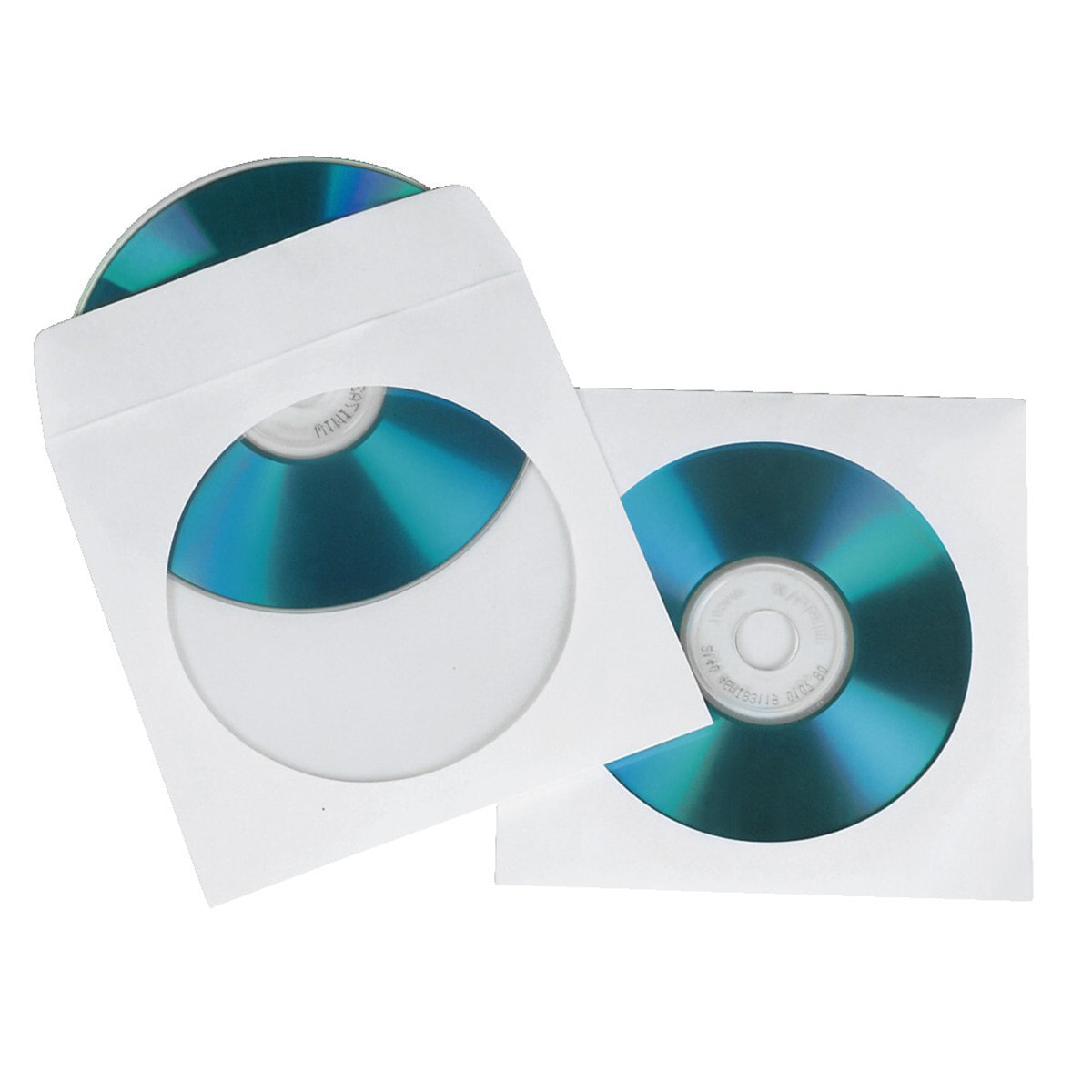 Hama CD Paper Sleeves, white, 100 pcs/Pack 1 диск (ов) Белый 00051174