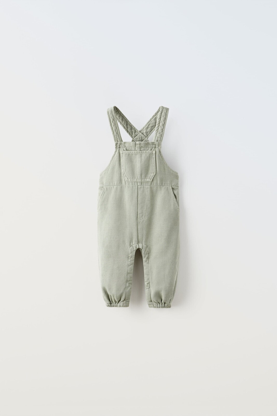 Twill dungarees with pocket