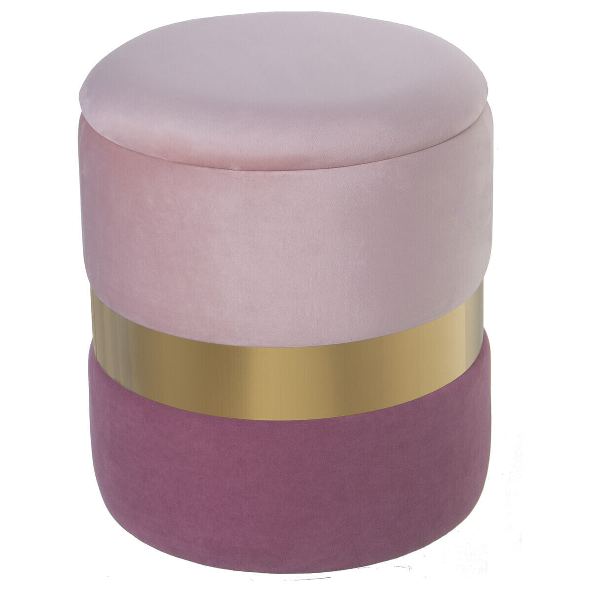 Pouffe Alexandra House Living Pink Velvet Wood 37 x 43 x 37 cm