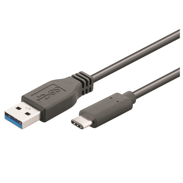 M-Cab 7001308 USB кабель 1 m 3.2 Gen 1 (3.1 Gen 1) USB C USB A Черный