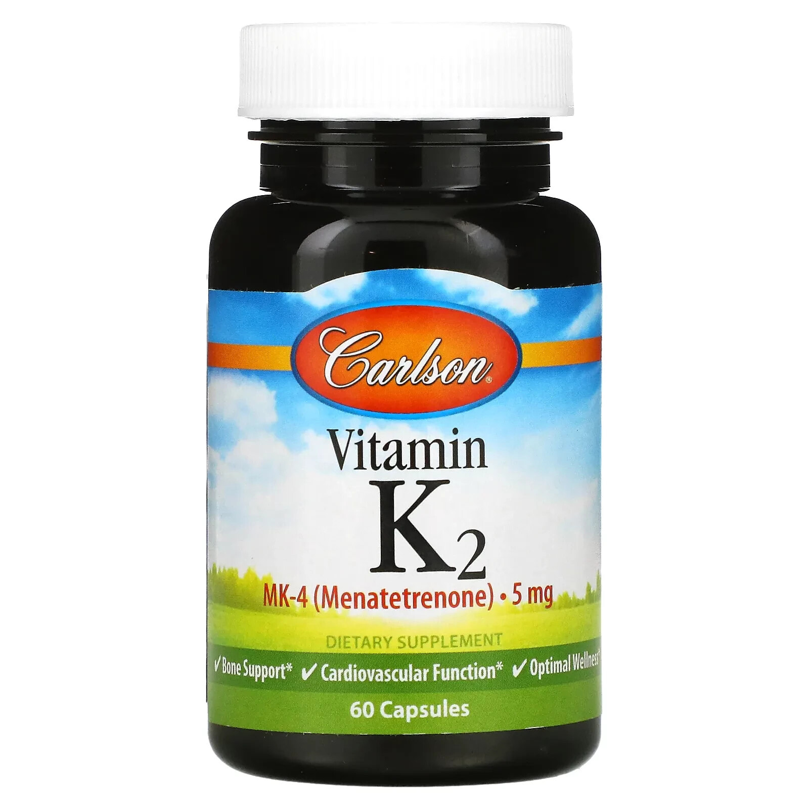 Carlson, Vitamin K2, MK-4 (Menatetrenone), 5 mg, 180 Capsules