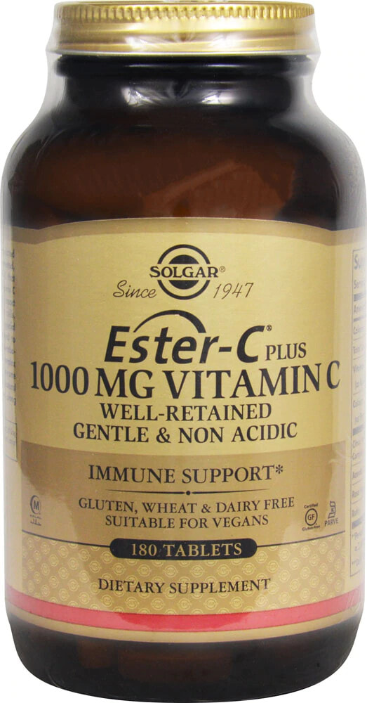 Solgar Ester-C Plus Vitamin C Витамин С 1000 мг с комплексом цитрусовых биофлавоноидов 180 таблеток