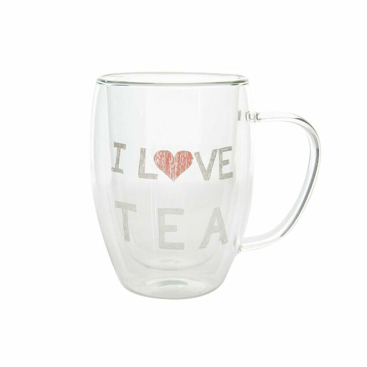 Mug DKD Home Decor Transparent Plastic 400 ml