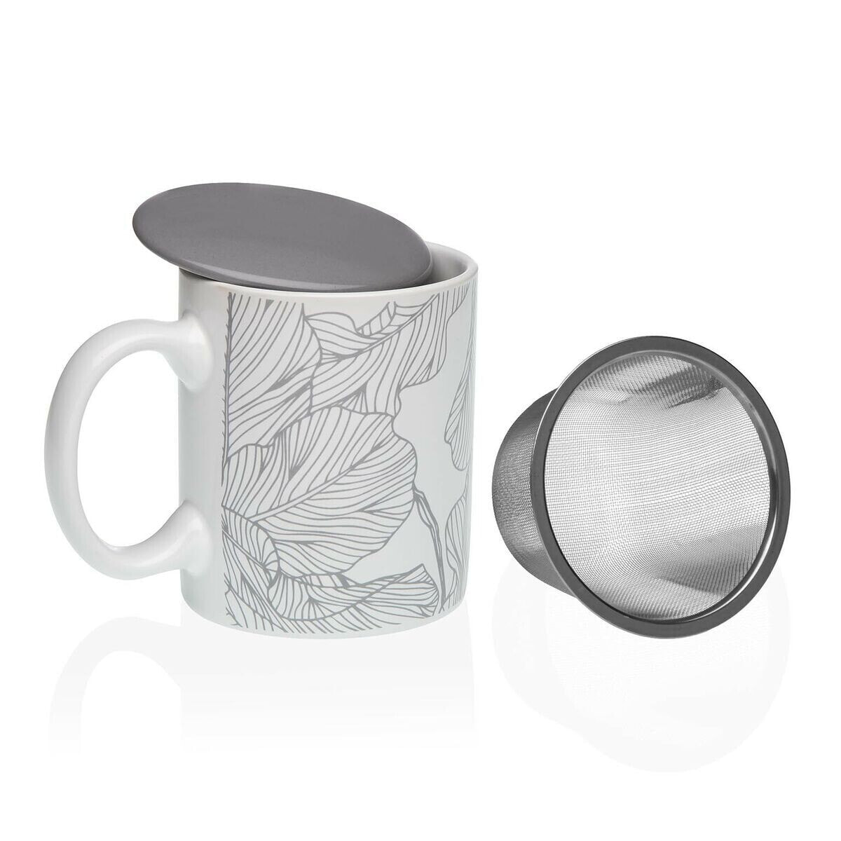 Чашка с заварочным фильтром Versa Серый Керамика