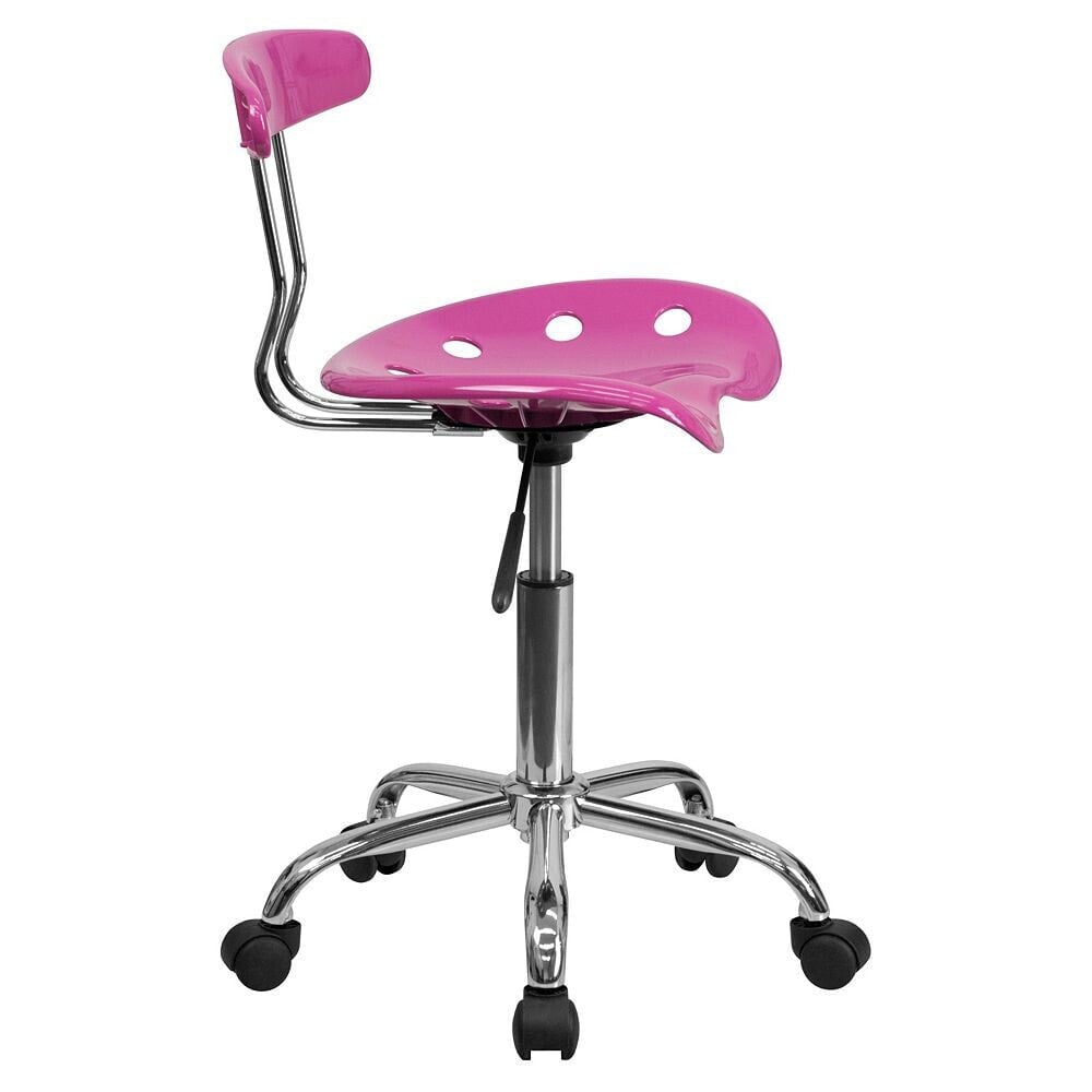 Flash Furniture vibrant Candy Heart And Chrome Swivel Task Chair With Tractor Seat