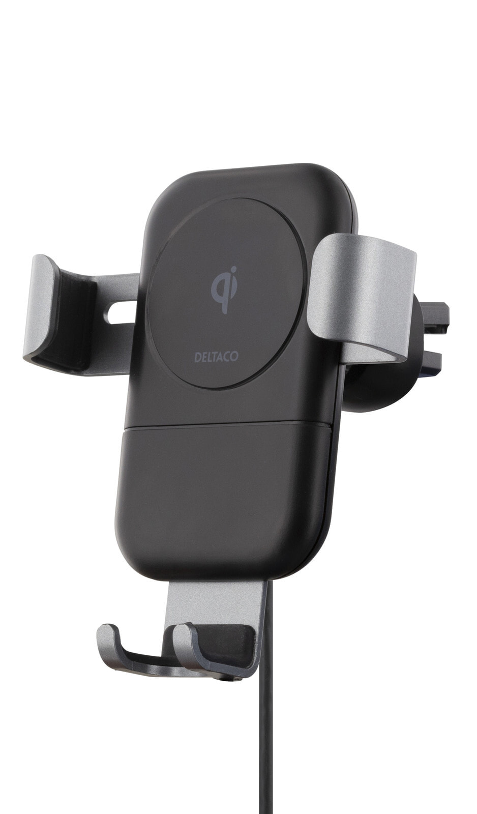 Автомобильное зарядное устройство и адаптер для мобильного телефона DELTACO wireless car charger Qi 10 W black