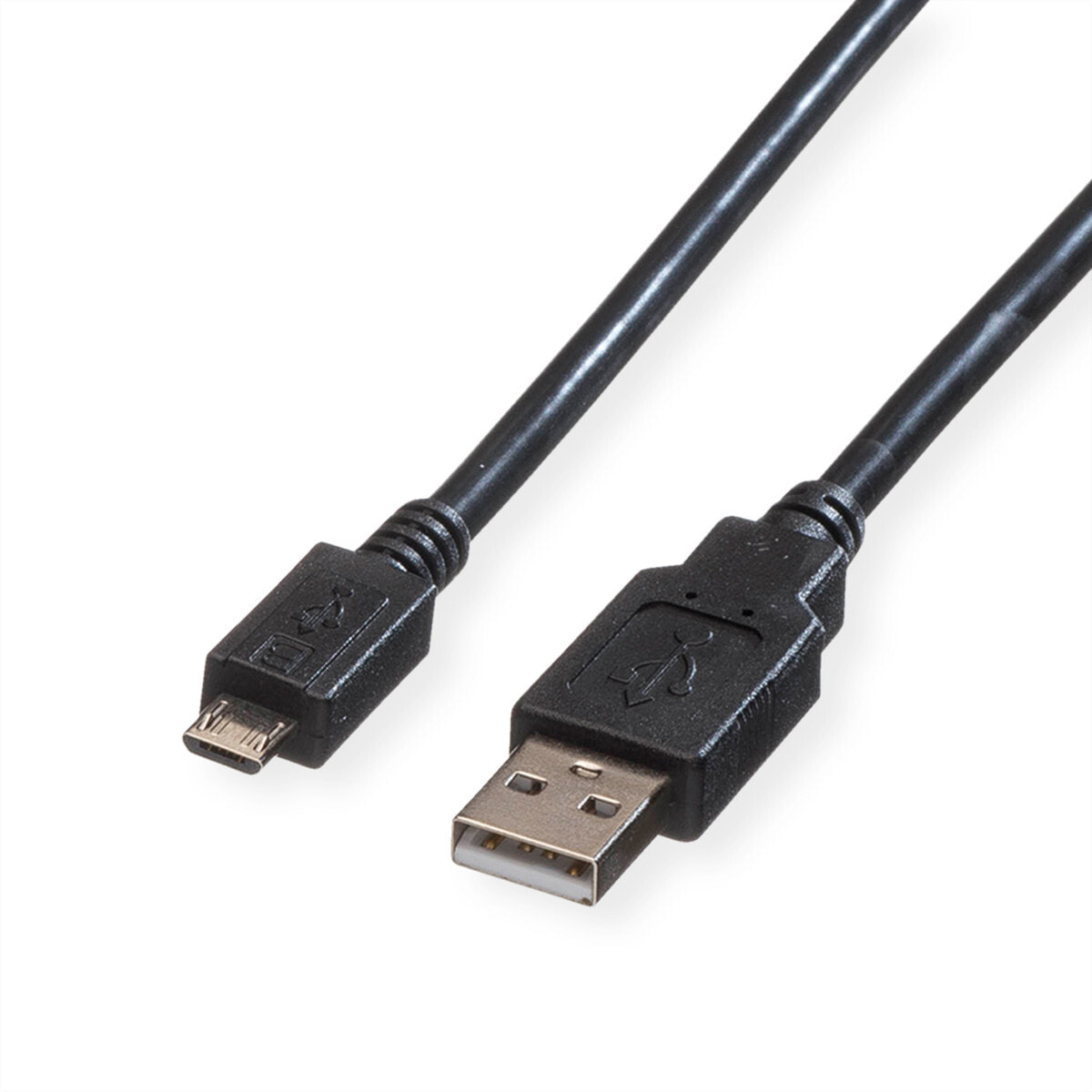 ROLINE 11.02.8310 USB кабель 0,15 m 2.0 Micro-USB B USB A Черный
