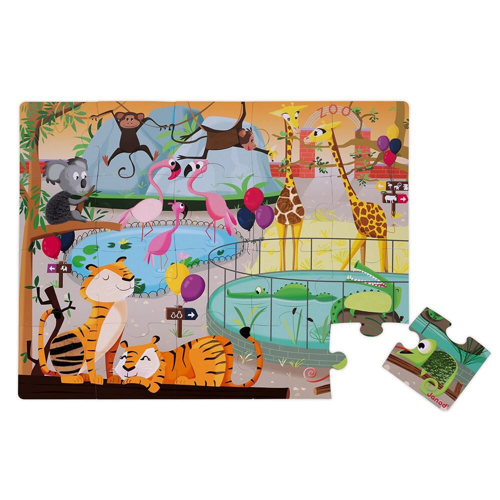 JANOD Tactile A Day At The Zoo 20 Pieces Puzzle