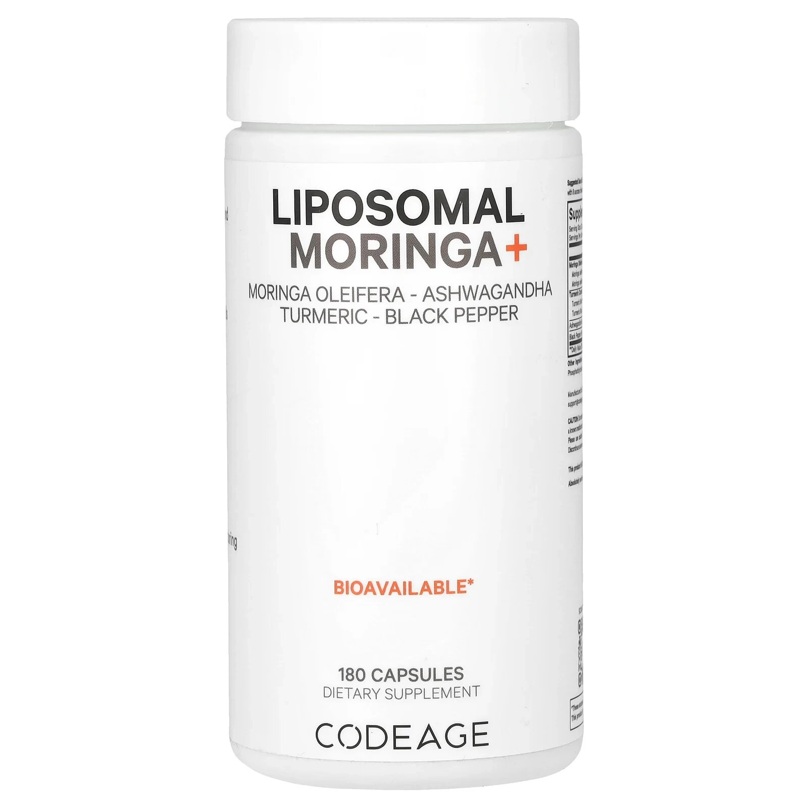 Liposomal Moringa+, 180 Capsules