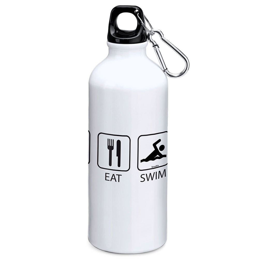 KRUSKIS Sleep Eat And Swim 800ml Aluminium Bottle