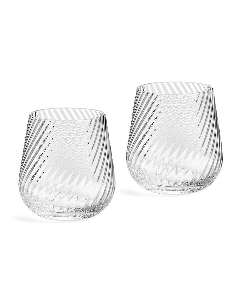 Vera Wang Wedgwood swirl Tumbler Glass, Set of 2