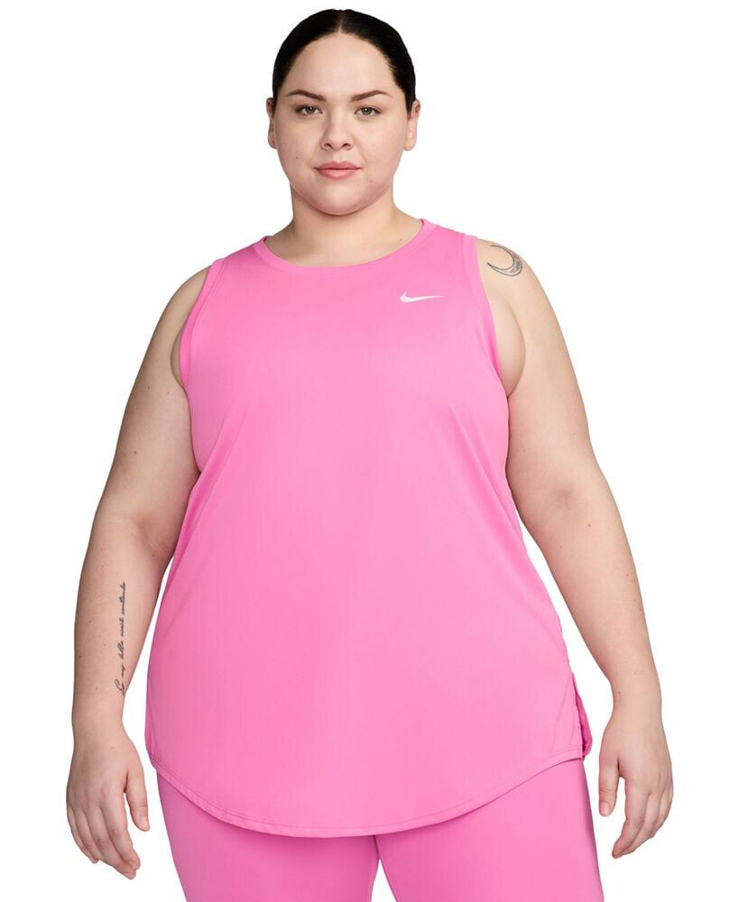 Nike dri-FIT Plus Size Racerback Curved-Hem Tank Top