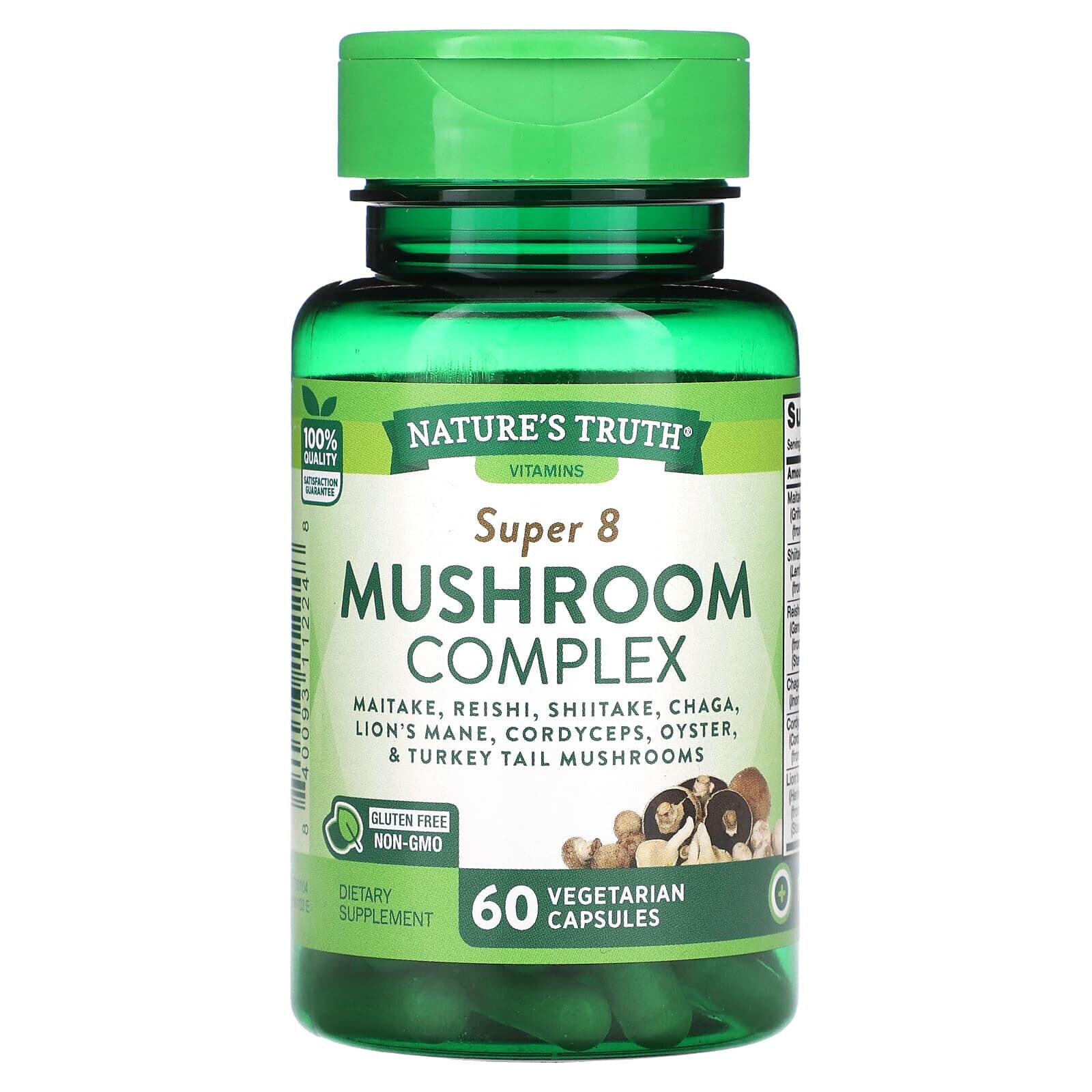 Nature's Truth, Super 6 Mushroom Complex, 60 капсул быстрого действия