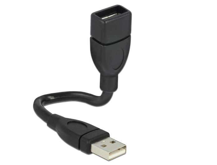 DeLOCK 15cm USB 2.0 USB кабель 0,15 m USB A Черный 83497