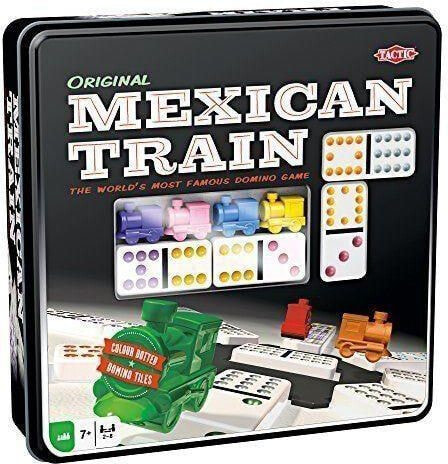 Tactic Game Mexican train in a metal box