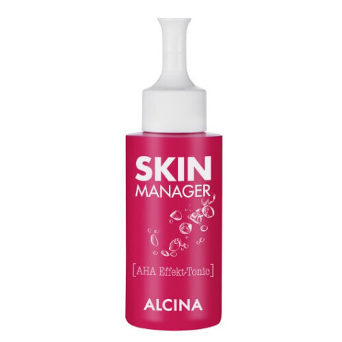 Alcina Skin Manager AHA Effect-Tonic  Смягчающий и успокаивающий тоник для кожи с фруктовой кислотой и кислым pH сужает поры 50 мл