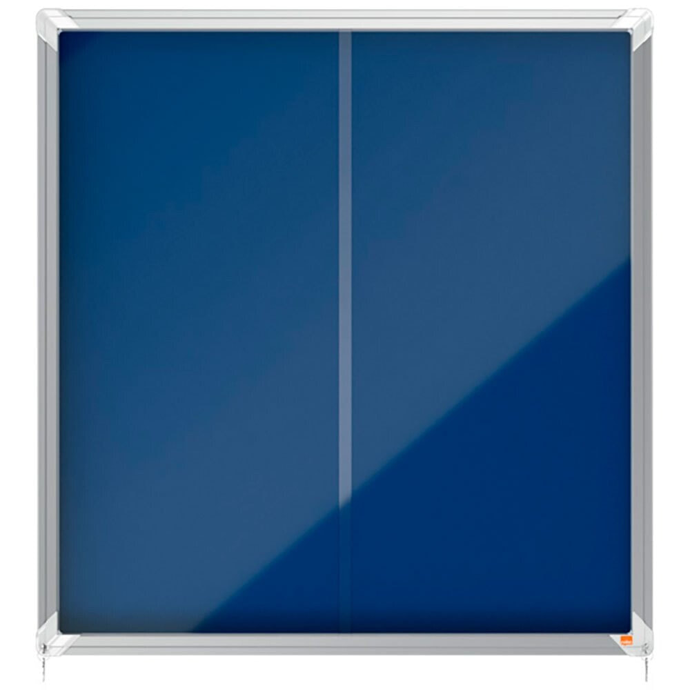 NOBO Premium Plus 12xA4 Sheets Interior Display Case Felt Surface With Sliding Door