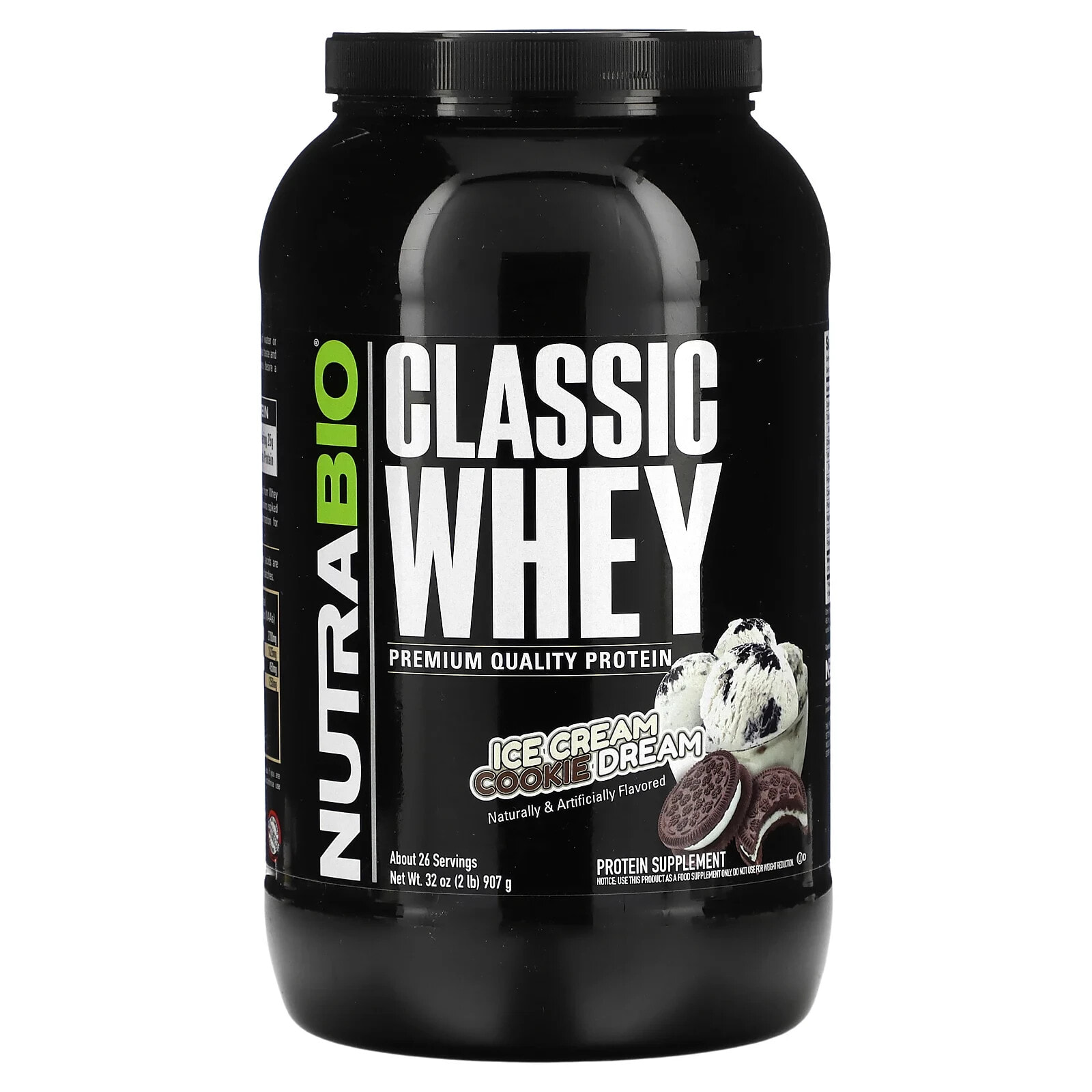 Nutrabio Labs, Classic Whey Protein, клубничное песочное печенье, 2268 г (5 фунтов)