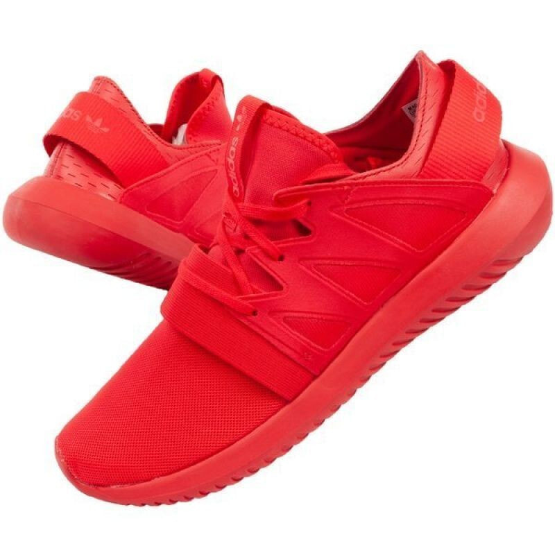 Мужские кроссовки спортивные для бега красные текстильные низкие Adidas Tubular Viral M S75913 shoes