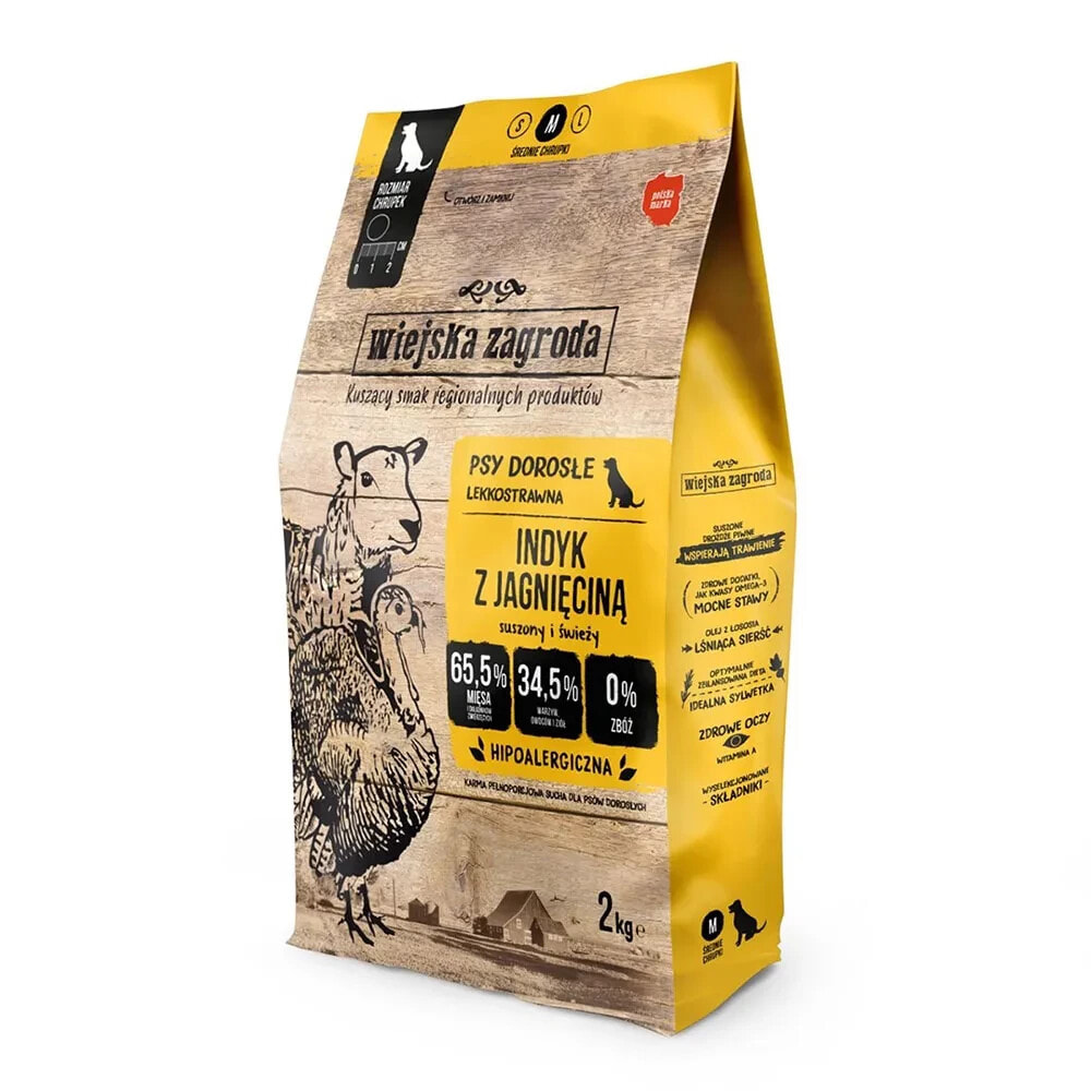 WIEJSKA ZAGRODA Turkey feed with lamb dog food 2kg