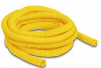 Delock Woven Sleeve self-closing heat-resistant 5 m x 10 mm yellow - Yellow - Polyester - -50 - 150 °C - 1 pc(s) - 1 cm - 1.2 cm