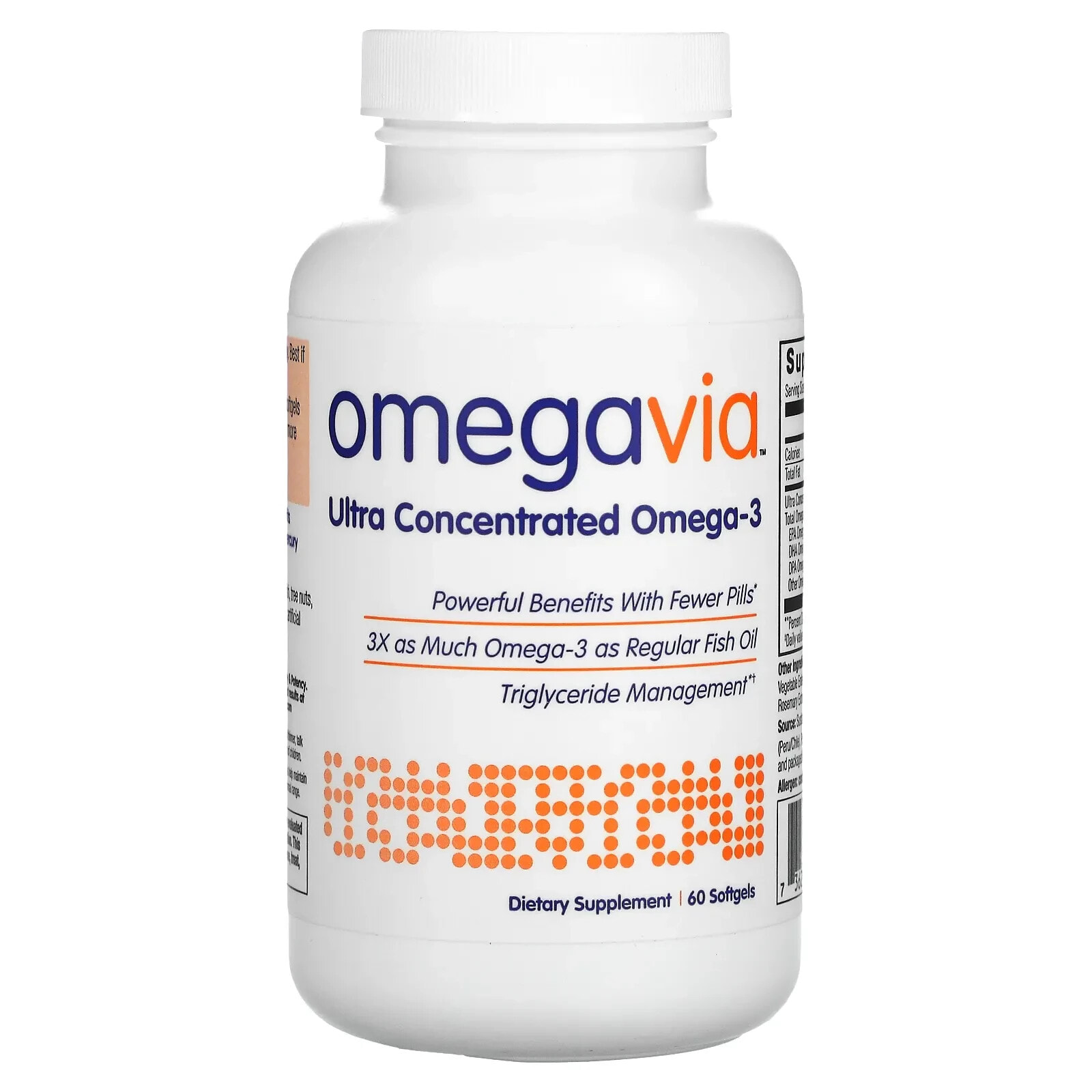 ОмегаВиа, ультраконцентрат омега-3, 60 мягких таблеток