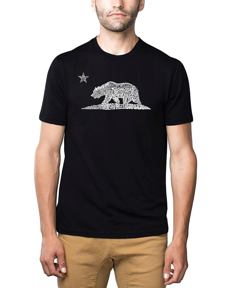 LA Pop Art mens Premium Blend Word Art T-Shirt - California Bear