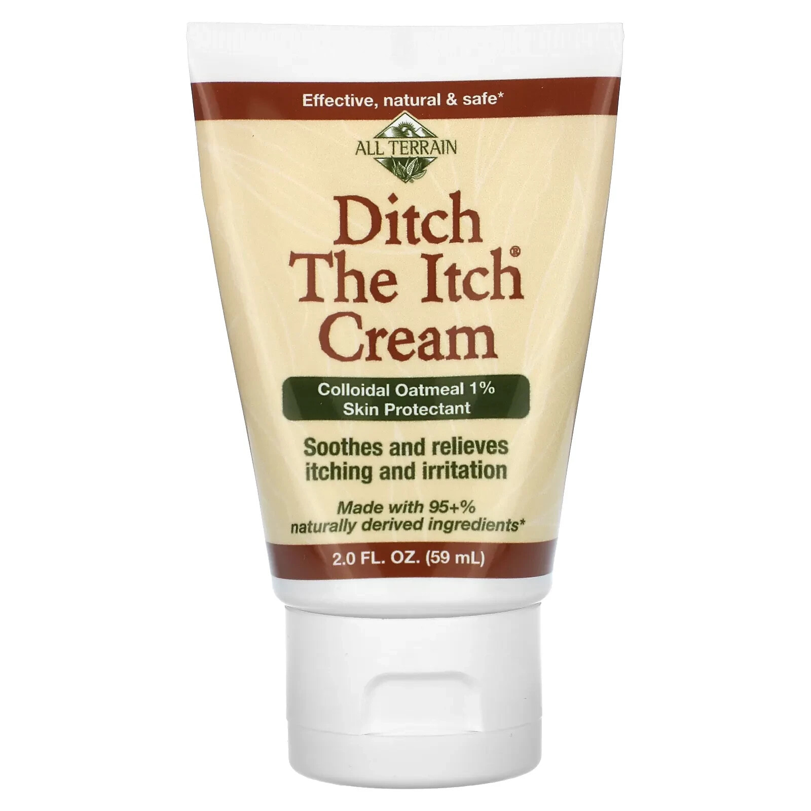 Ditch The Itch Cream, Colloidal Oatmeal 1% Skin Protectant, 2 fl oz (59 ml)