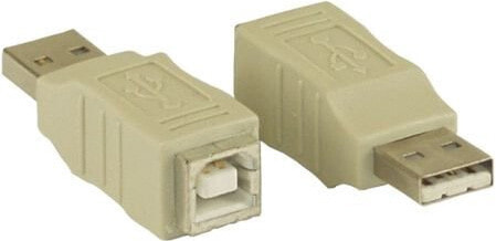 InLine 33443 кабельный разъем/переходник USB 2.0-A M USB 2.0-B F Бежевый