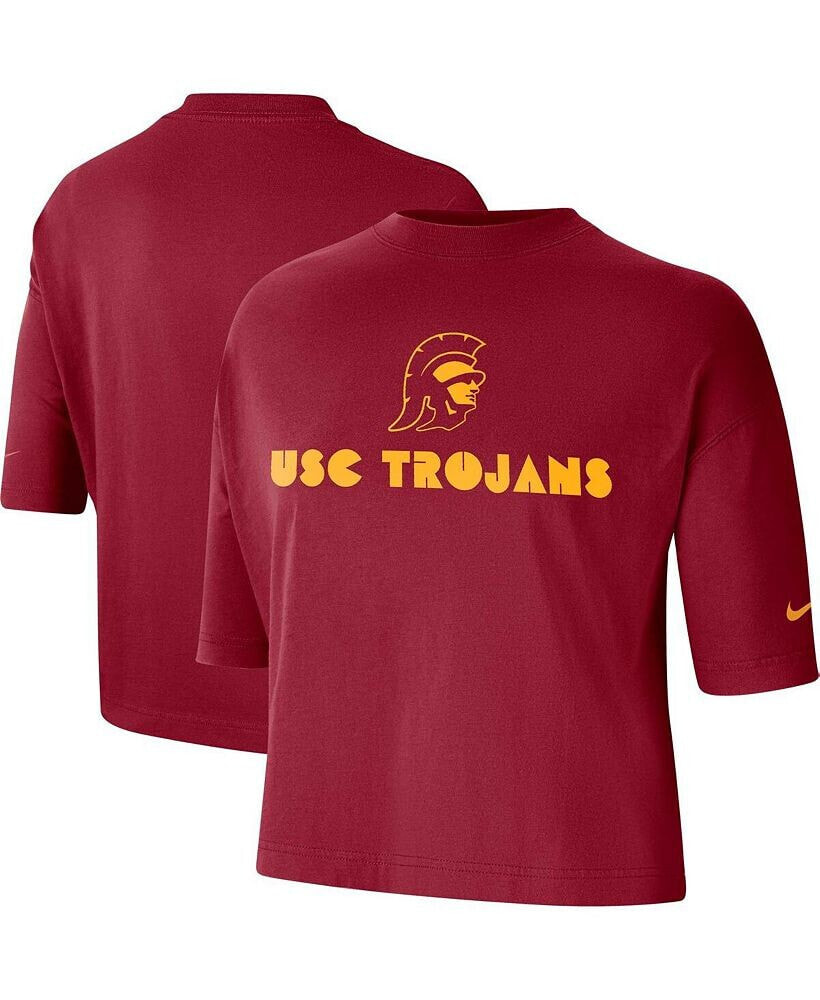 Nike women's Cardinal USC Trojans Crop Performance T-shirt