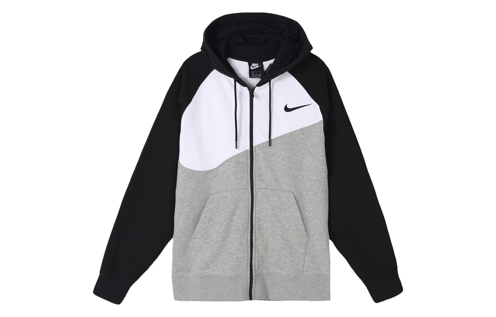 Nike 大Logo拉链连帽夹克 男款 黑白灰色 / Куртка Nike Logo BV5300-064