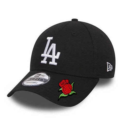 Мужская бейсболка черная с логотипом New Era 9FORTY MLB Los Angeles Dodgers Custom Ra - 11405493