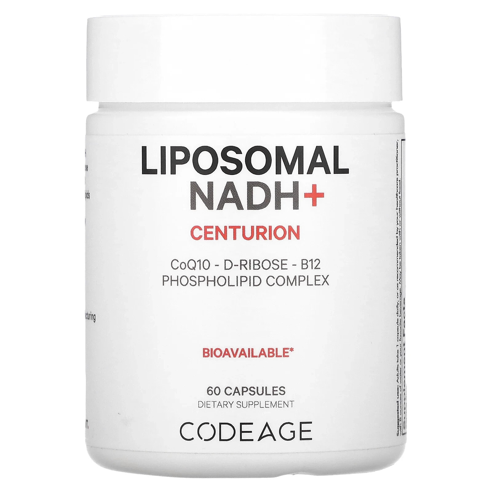Liposomal NADH+, Centurion, 60 Capsules