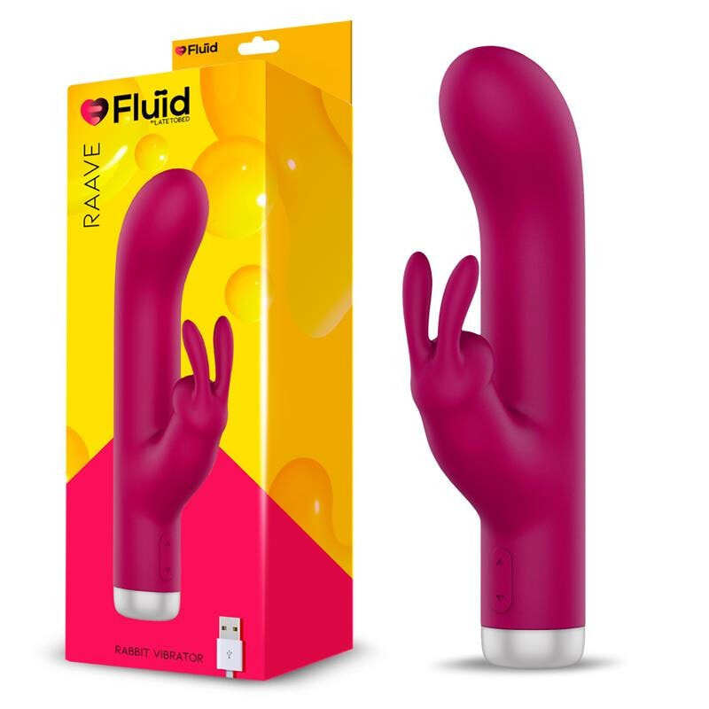 Вибратор Fluid Raave Powerful Vibe 10 Functions with Rabbit USB Silicone Burgundy