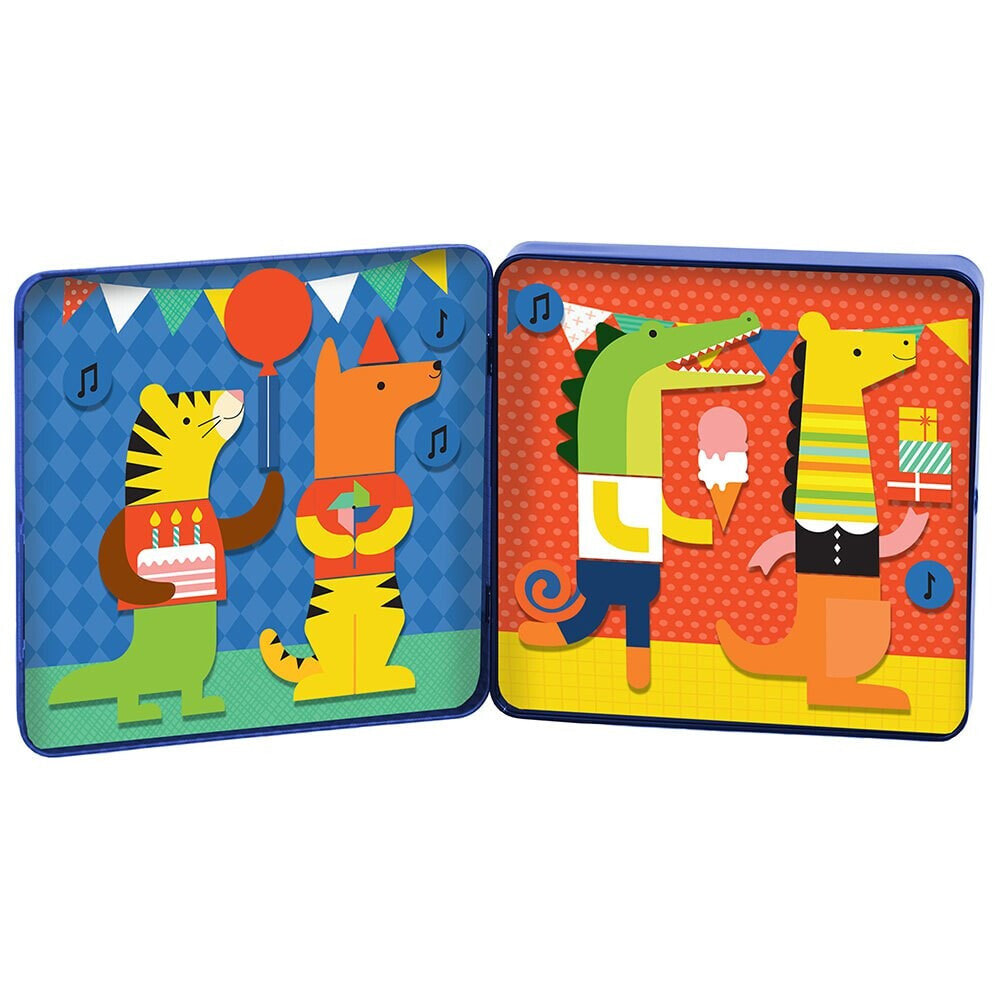 PETIT COLLAGE Party Animals On-The-Go Magnetic Play Set