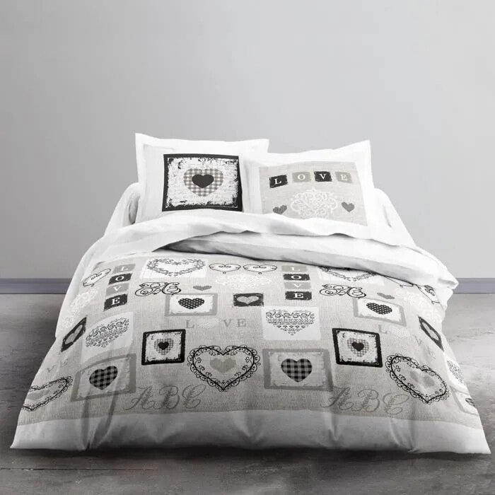 Комплект постельного белья TODAY 2-Personen-Bettgarnitur aus Baumwolle - 240x260 cm - Eden White Print
